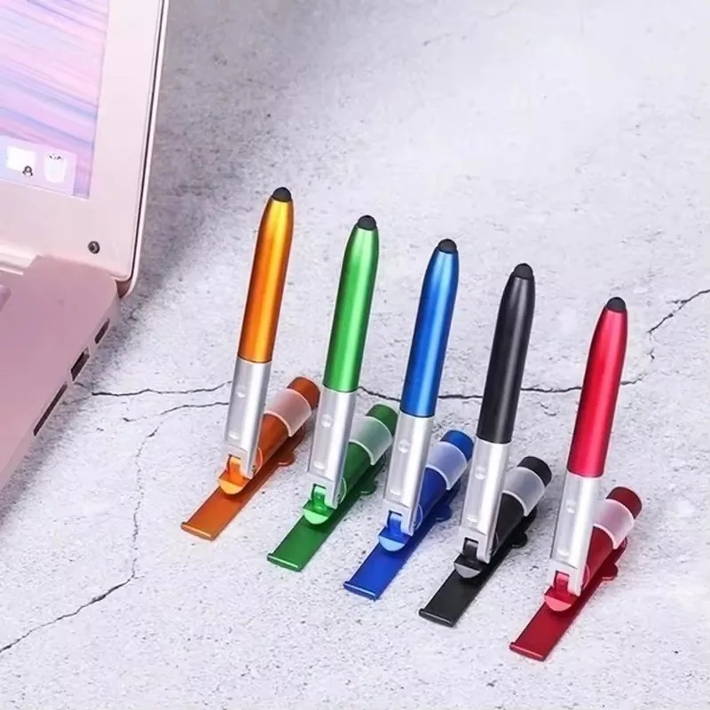 Case With Pencil Holder - 4 in 1 多機能ボールペン LEDライト付き 折りたたみ式携帯電話ホルダー