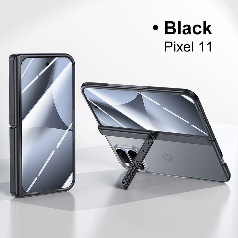 Windows Tablet Accessories - Google Pixel 11 Pro用折りたたみケース、中央軸ブラケット、高級透明アクリル製プライバシー/HD強化ガラススクリーンプロテクター