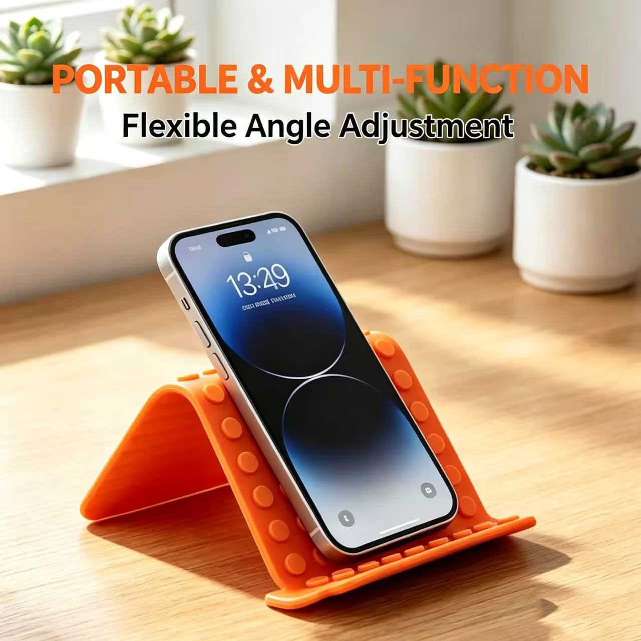 携帯用ユニバーサル携帯電話スタンド、角度調整可能なシリコン製 - Tablet Stand Adjustable のレビューと価格