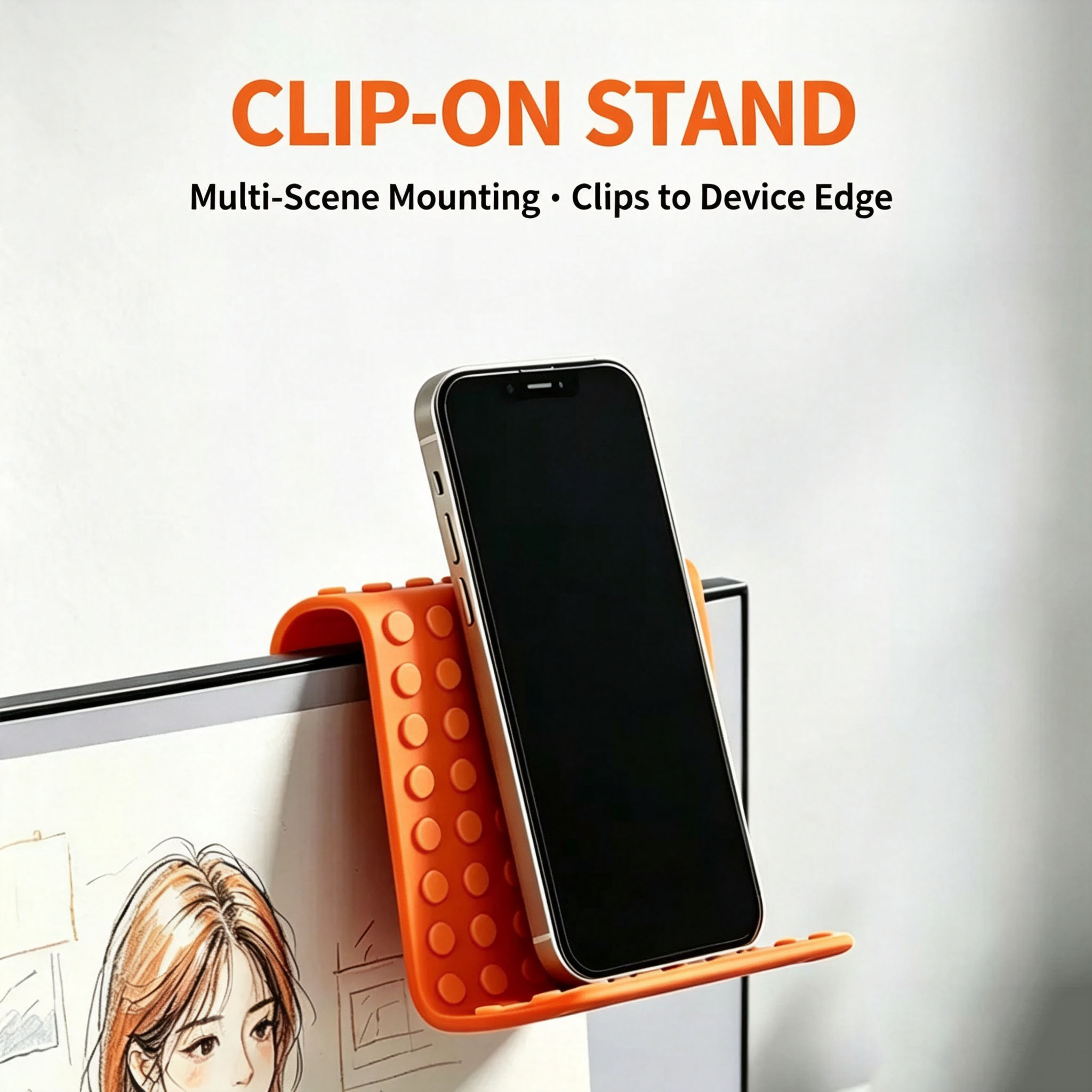 携帯用ユニバーサル携帯電話スタンド、角度調整可能なシリコン製 - Tablet Stand Adjustable のレビューと価格