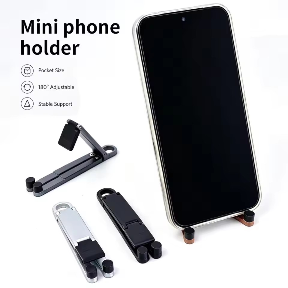 ミニキーチェーン折りたたみ式携帯電話背面クリップスタンド、ポ - Tablet Stand Adjustable のレビューと価格