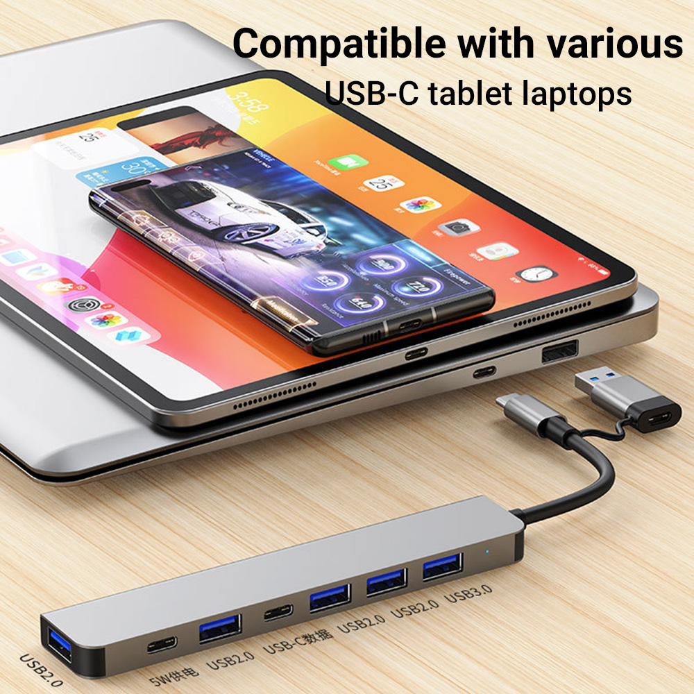 7-in-1 デュアルヘッド USB-C&USB ドッキング - Tablet Reading Accessories のレビューと価格