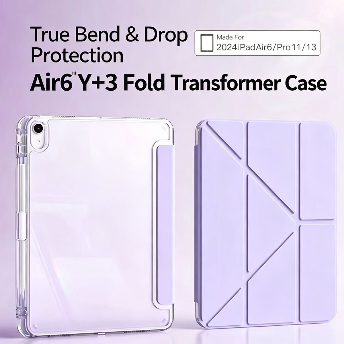 3+Y折りフリップクリアカバー iPad 10/11世代 2 - Ipad Cover Folio のレビューと価格