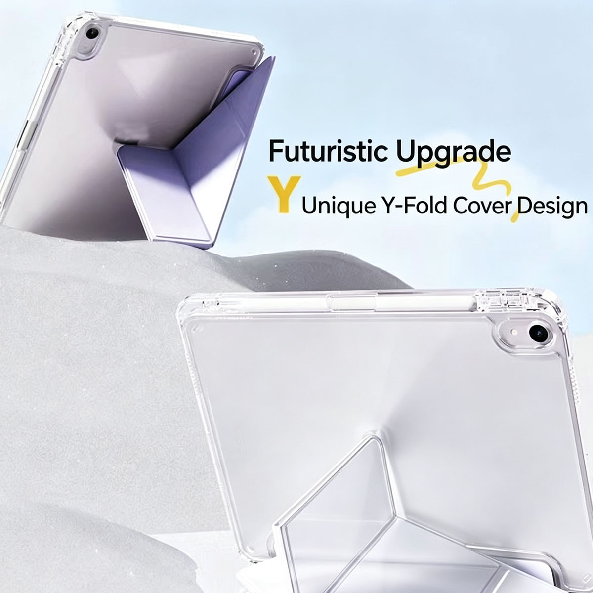 3+Y折りフリップクリアカバー iPad 10/11世代 2 - Ipad Cover Folio のレビューと価格