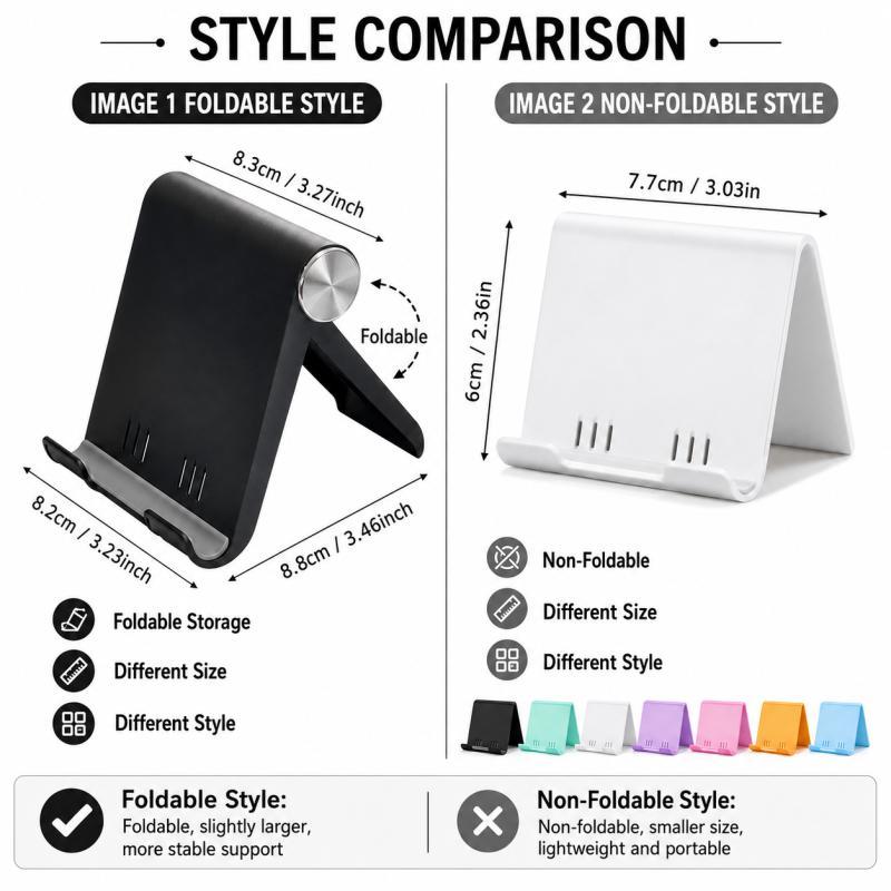 2個入り折りたたみ式携帯電話スタンド、8色調整可能なデスクト - Tablet Stand Adjustable のレビューと価格