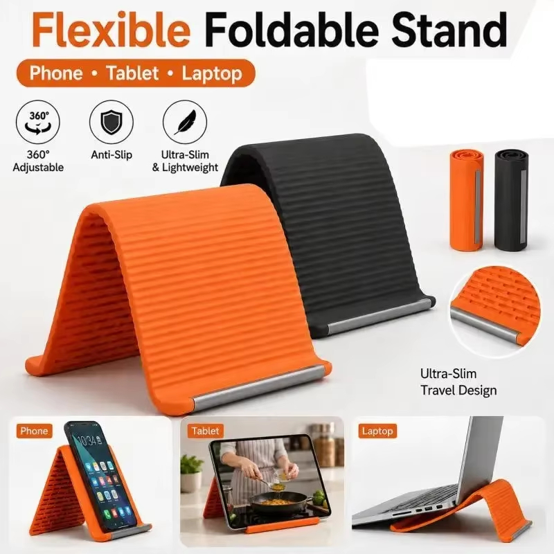 角度調整可能で、柔軟性があり、折りたたみ式のシリコン製スマー - Tablet Stand Adjustable のレビューと価格