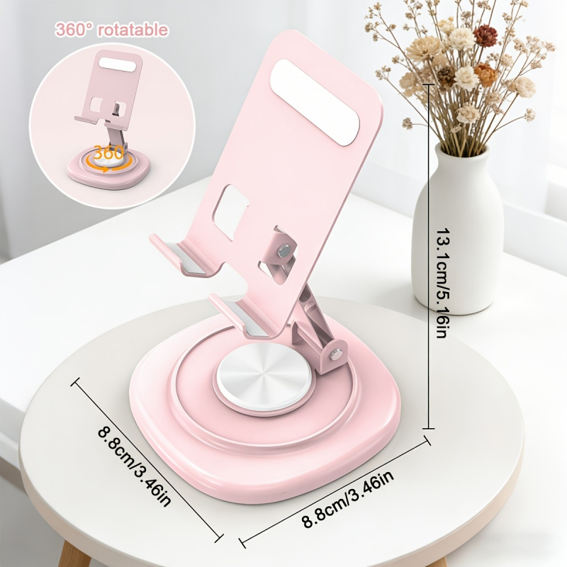 マカロンデスクトップメタル回転式携帯電話スタンド、テレビ視聴 - Tablet Stand Adjustable のレビューと価格